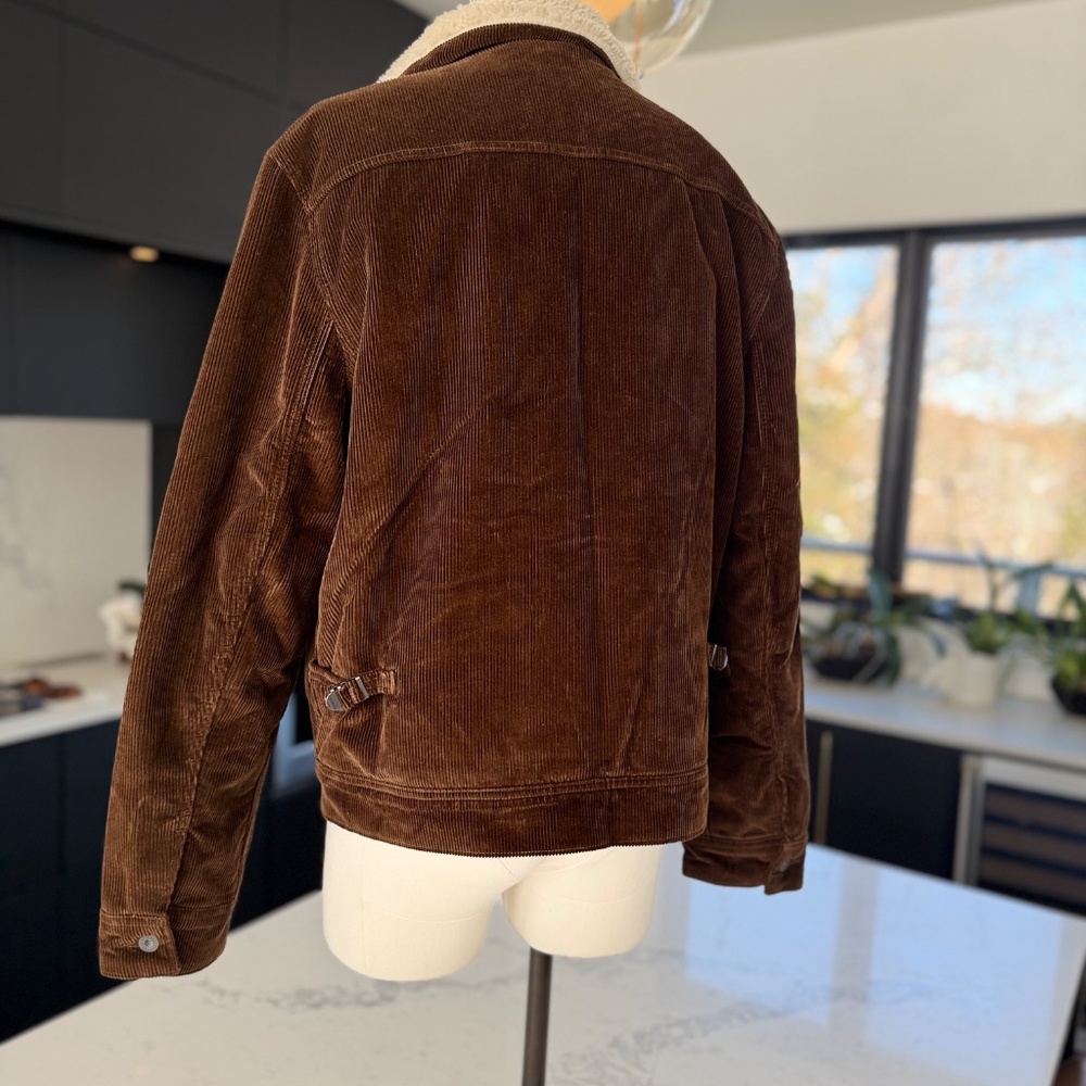J Crew Wallace & Barnes Corduroy Sherpa Trucker/Farm Jacket View 2